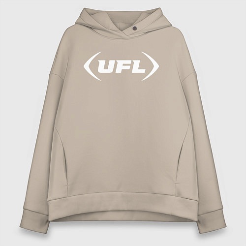 Женское худи оверсайз Ufl logo / Миндальный – фото 1