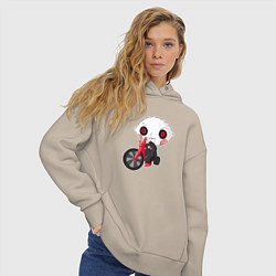 Толстовка оверсайз женская Гриффины - Пила, цвет: миндальный — фото 2