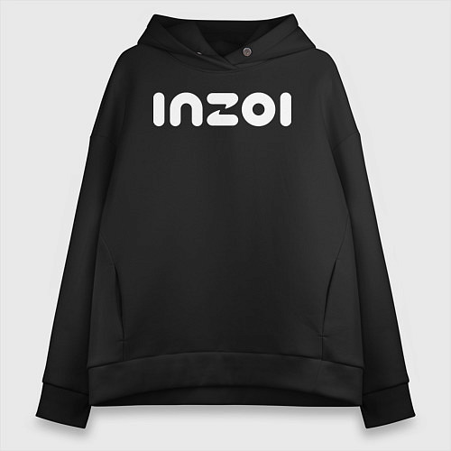 Женское худи оверсайз Inzoi logo / Черный – фото 1