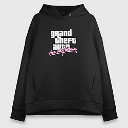 Толстовка оверсайз женская GTA vice city stories game, цвет: черный