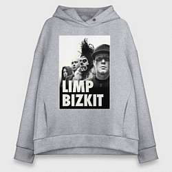 Толстовка оверсайз женская Limp Bizkit all, цвет: меланж