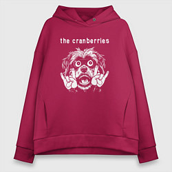 Толстовка оверсайз женская The Cranberries rock dog, цвет: маджента