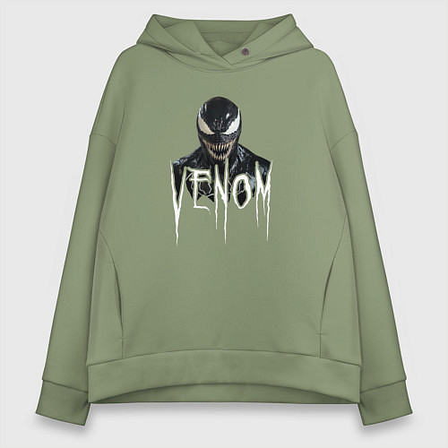 Женское худи оверсайз Симбиот Веном / Авокадо – фото 1