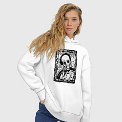 Толстовка оверсайз женская Gaslight Grin, цвет: белый — фото 2