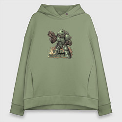 Толстовка оверсайз женская Стальной воин, цвет: авокадо