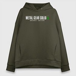 Толстовка оверсайз женская Metal gear solid 3 Snake eater logo, цвет: хаки