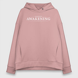 Толстовка оверсайз женская Unknown 9 awakening logo, цвет: пыльно-розовый