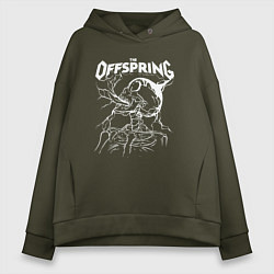 Толстовка оверсайз женская The offspring - Supercharged, цвет: хаки