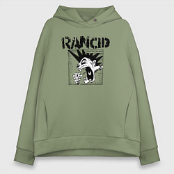 Толстовка оверсайз женская Rancid give em the boot, цвет: авокадо