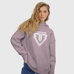 Толстовка оверсайз женская Big bang logo, цвет: сиреневый — фото 2