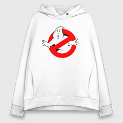 Толстовка оверсайз женская Ghostbusters logo, цвет: белый