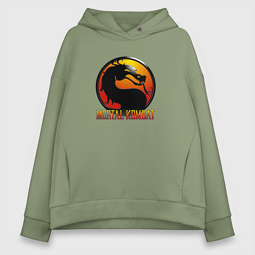 Женское худи оверсайз Мортал Комбат / Авокадо – фото 1