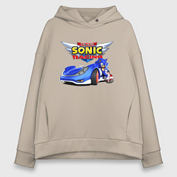 Женское худи оверсайз Cool hedgehog - Sonic racing team