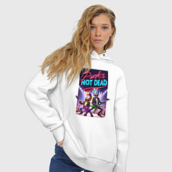 Толстовка оверсайз женская Punks not dead - Rick and Morty, цвет: белый — фото 2