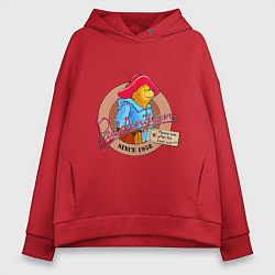 Толстовка оверсайз женская Paddington Bear, цвет: красный