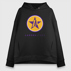 Толстовка оверсайз женская Lakers stars, цвет: черный