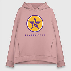 Толстовка оверсайз женская Lakers stars, цвет: пыльно-розовый