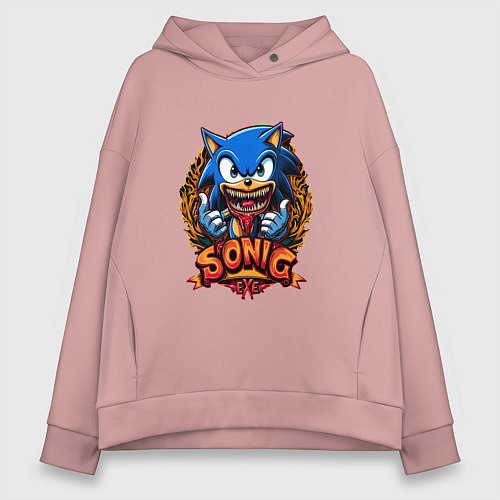 Женское худи оверсайз Sonicexe / Пыльно-розовый – фото 1