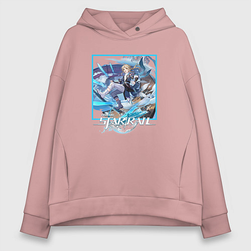 Женское худи оверсайз Яньцин / Пыльно-розовый – фото 1