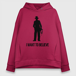 Толстовка оверсайз женская Индиана джонс, цвет: маджента
