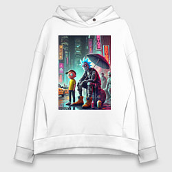 Женское худи оверсайз Rick and Morty are homeless people from New York