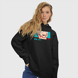 Толстовка оверсайз женская Сэико Аясэ, цвет: черный — фото 2