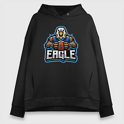 Толстовка оверсайз женская Eagle basketball, цвет: черный