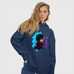 Толстовка оверсайз женская Моя геройская академия злодей Dabi, цвет: тёмно-синий — фото 2