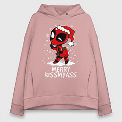 Женское худи оверсайз Deadpool - merry kiss my ass