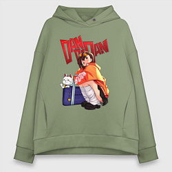 Толстовка оверсайз женская Момо Аясэ: Турбо Бабка, цвет: авокадо