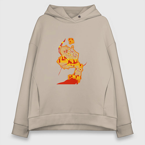 Женское худи оверсайз НСК / Миндальный – фото 1