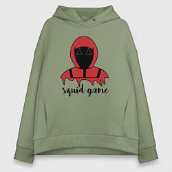 Толстовка оверсайз женская Squid game man, цвет: авокадо