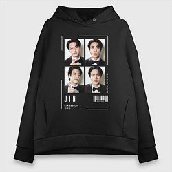 Толстовка оверсайз женская Jin bts 4cut, цвет: черный