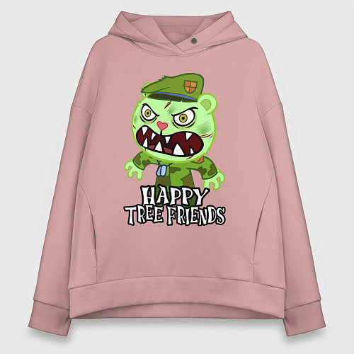 Женское худи оверсайз Angry - Flippy / Пыльно-розовый – фото 1