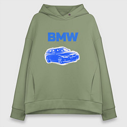 Женское худи оверсайз Blue bmw