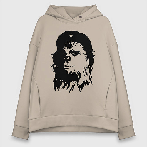 Женское худи оверсайз Star wars - Chewie Guevara / Миндальный – фото 1