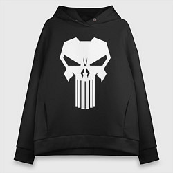 Толстовка оверсайз женская The Punisher - Каратель, цвет: черный