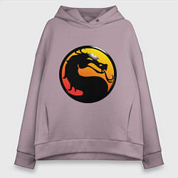 Толстовка оверсайз женская Mortal kombat logo, цвет: сиреневый