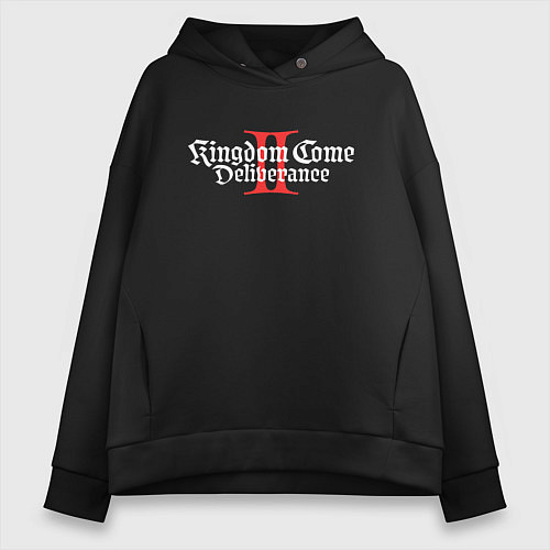 Женское худи оверсайз Kingdom Come Deliverance 2 / Черный – фото 1