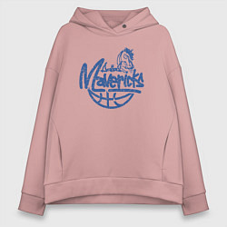 Толстовка оверсайз женская Team Dallas Mavericks, цвет: пыльно-розовый