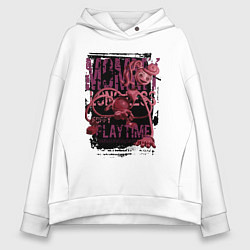 Толстовка оверсайз женская Мамочка длинные ноги из Poppy Playtime, цвет: белый