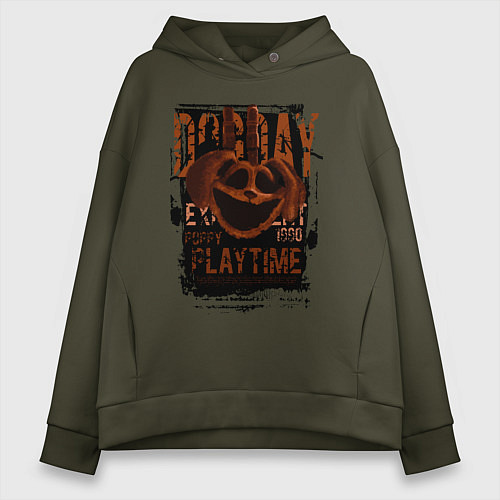 Женское худи оверсайз Пеклопёс DogDay из Poppy Playtime / Хаки – фото 1