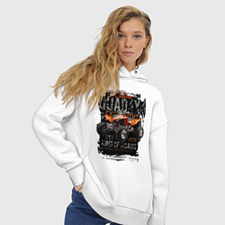 Толстовка оверсайз женская Квадроцикл кастом, цвет: белый — фото 2