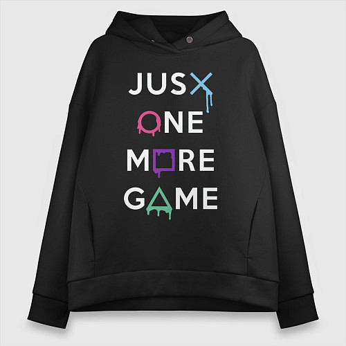 Женское худи оверсайз Просто еще одна игра / Черный – фото 1