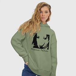 Толстовка оверсайз женская Милен Фармер, цвет: авокадо — фото 2