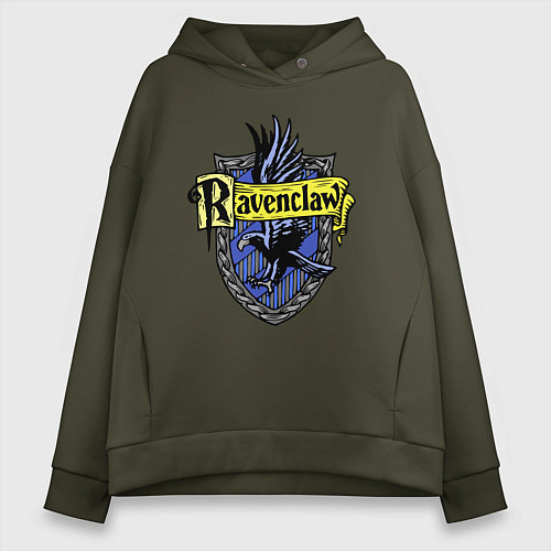 Женское худи оверсайз Ravenclaw emblem / Хаки – фото 1
