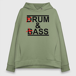 Толстовка оверсайз женская Drum and bass color, цвет: авокадо