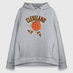 Толстовка оверсайз женская Cleveland Cavs, цвет: меланж