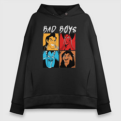 Толстовка оверсайз женская Bad boys, цвет: черный