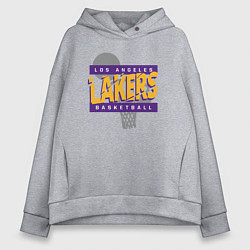 Толстовка оверсайз женская Lakers basketball play, цвет: меланж